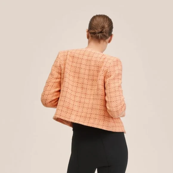 🔥Last 2🔥MANGO Short tweed blazer - Picture 6 of 7